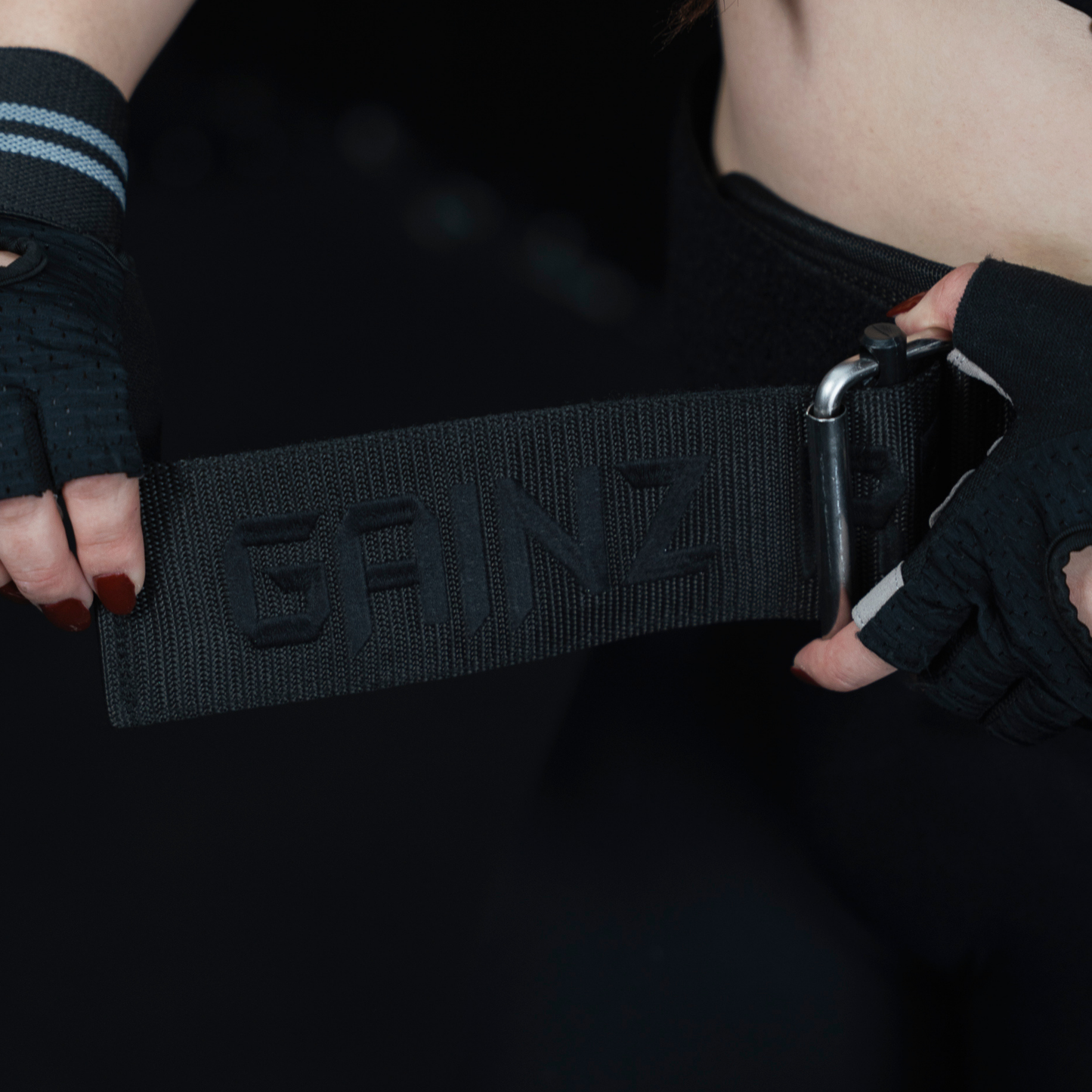 Weightlifting Self Lock Belt (Blk/Blk)